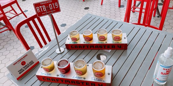 red truck brewery flight beer canada